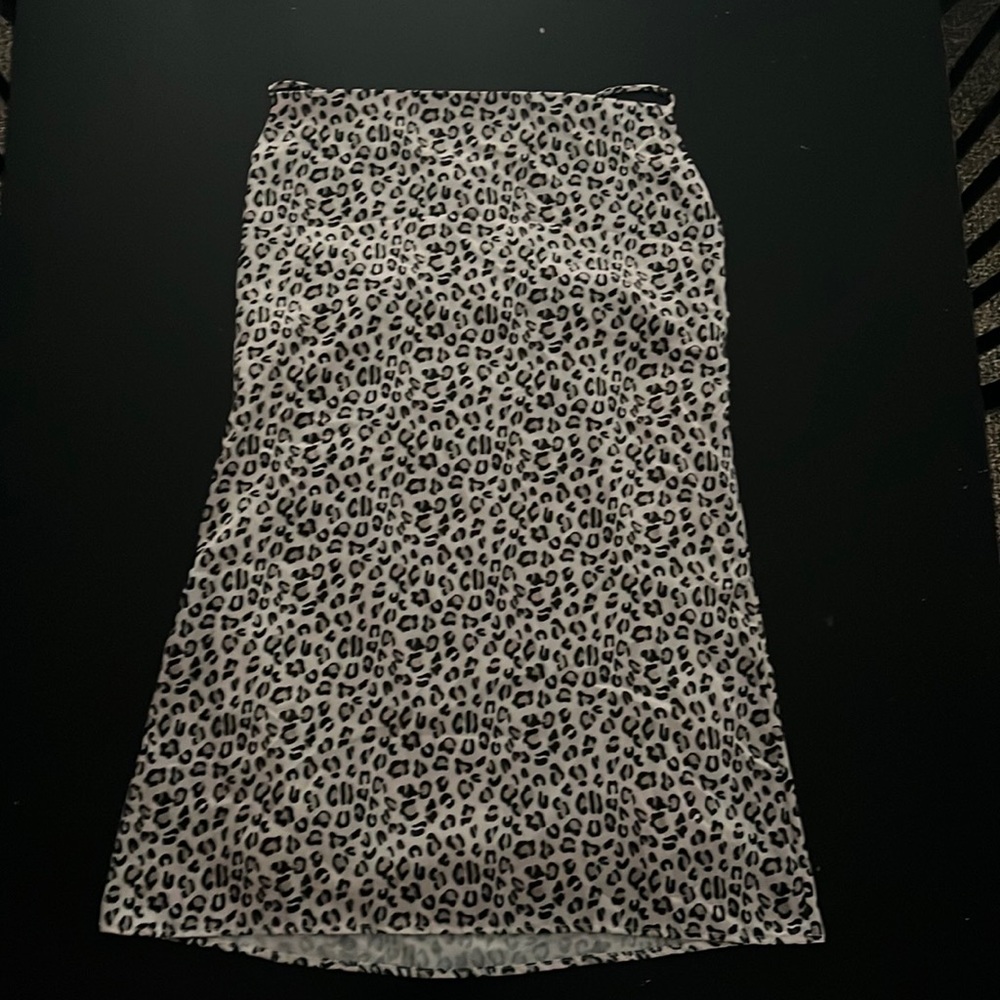 Pink Lily Silk Cheetah Print Dress, Size Medium